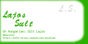 lajos sult business card